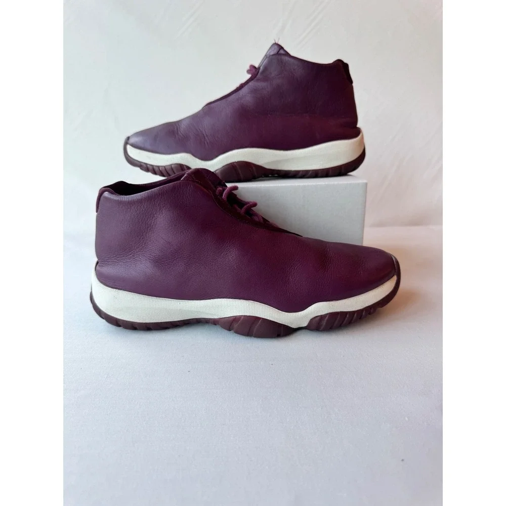 Jordan Future Bordeaux Leather Deep Purple Sneakers 652141-601 Womens Size 8